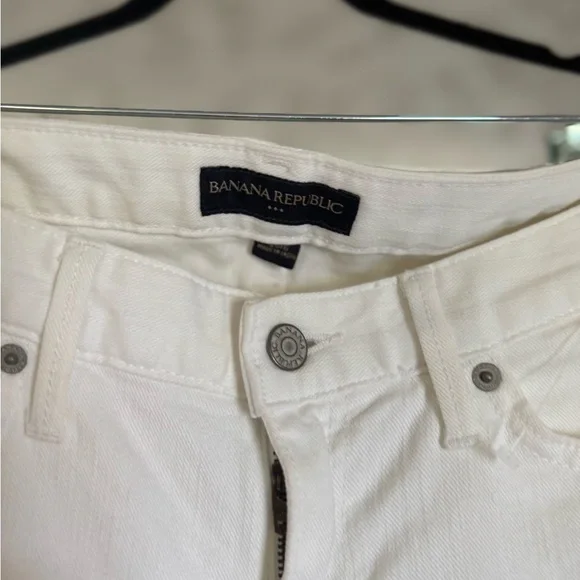 Banana Republic White Flare Wide Leg Jeans